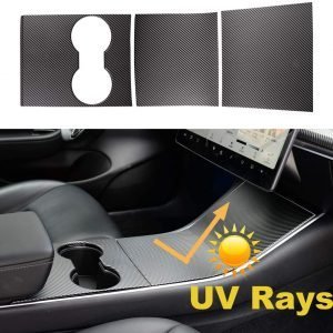 Model 3/Y Center Console Cap Covers ABS Carbon Fiber Pattern